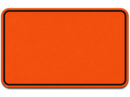 Verkeersbord T3 600 x 400 mm  bxh  fluo oranje reflectiefolie met opdruk