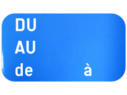 Van Tot 400 x 200 mm STICKER FR klasse 1