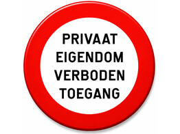 C privaat eigendom verkeersbord SB250 700 mm klasse 3