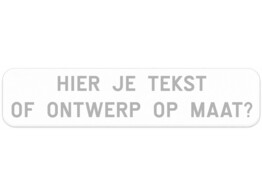 Verkeersbord SB250 1200 x 300 mm wit klasse 1 reflectiefolie met opdruk