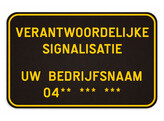 Verantwoordelijke signalisatie verkeersbord SB250 600 x 400 mm klasse 1 blanco
