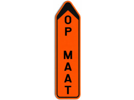 Pijlbord op maat verkeersbord SB250 850 x 200 mm fluo oranje klasse 3 naar boven