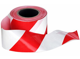 Afzetlint TOP PRO - 500 m x 80 mm - rood wit