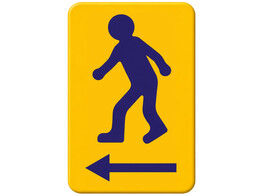 Voetganger BXL verkeersbord SB250 400 x 600 mm links klasse 1