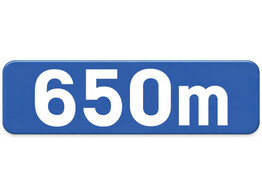 650 m verkeersbord SB250 700 x 200 mm klasse 2
