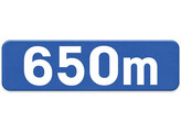 650 m verkeersbord SB250 700 x 200 mm klasse 2