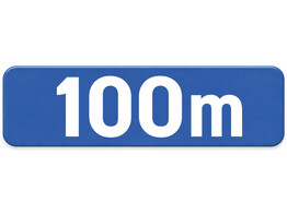 100 m verkeersbord SB250 700 x 200 mm klasse 2