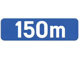 150 m verkeersbord SB250 700 x 200 mm klasse 2