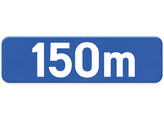 150 m verkeersbord SB250 700 x 200 mm klasse 2