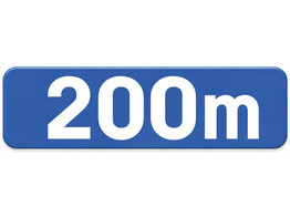 200 m verkeersbord SB250 700 x 200 mm klasse 2