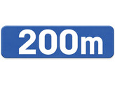 200 m verkeersbord SB250 700 x 200 mm klasse 2