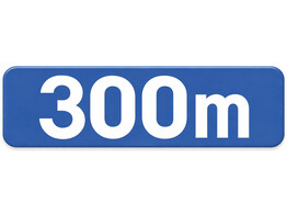 300 m verkeersbord SB250 700 x 200 mm klasse 2