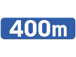 400 m verkeersbord SB250 700 x 200 mm klasse 2