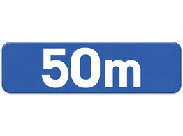 50 m verkeersbord SB250 700 x 200 mm klasse 2