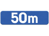 50 m verkeersbord SB250 700 x 200 mm klasse 2