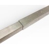 Paal opzetstuk 40 x 40 x 700 mm   dop - aluminium