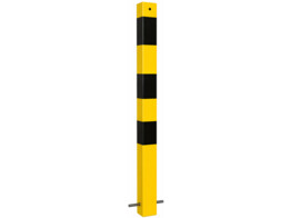 Paal vierkant 70 x 1300 mm geel zwart betonneren