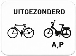 M12 verkeersbord SB250 400 x 300 mm klasse 2