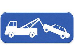 Wegsleep VII verkeersbord SB250 450 x 200 mm klasse 2 grijze rug