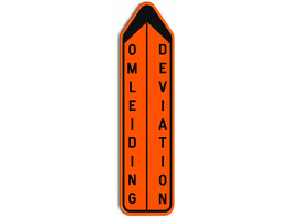 F41 NL FR verkeersbord SB250 850 x 200 mm fluo oranje klasse 3 naar boven
