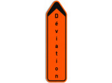 F41 deviation FR verkeersbord SB250 850 x 200 mm fluo oranje klasse 3 naar boven