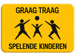 Spelende kinderen verkeersbord SB250 600 x 400 mm klasse 1