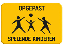 Graag traag kinderen verkeersbord SB250 600 x 400 mm klasse 1
