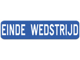 Einde wedstrijd verkeersbord SB250 1200 x 300 mm klasse 1