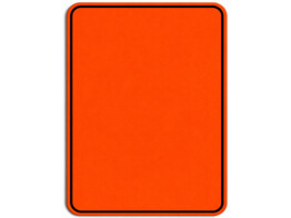 Verkeersbord blanco SB250 1100 x 1300 mm fluo oranje klasse 3