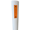 Katafootpaal PVC half rond 100 x 1120 mm oranje wit CE markering