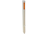 Katafootpaal PVC half rond 100 x 1120 mm oranje wit CE markering