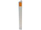 Katafootpaal PVC driehoekig 130 x 100 x 1120 mm oranje wit CE markering