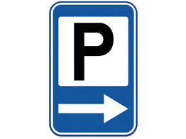 F59 verkeersbord SB250 400 x 600 mm blauw met grijze rug klasse 1