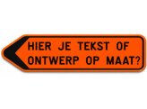 Pijlbord op maat verkeersb. SB250 1250 x 300 mm fluo oranje klasse 3 naar links