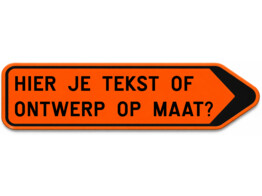 Pijlbord op maat verkeersb. SB250 1250 x 300 mm fluo oranje klasse 3