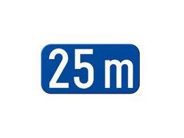 25 m verkeersbord SB250 400 x 200 mm klasse 2
