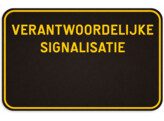 Verantwoordelijke signalisatie verkeersbord SB250 600 x 400 mm klasse 1 blanco