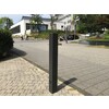 Paal 70 x 70 x 900 mm zwart DB703 wegneembaar incl. bodemhuls