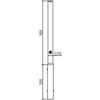 Paal 70 x 70 x 900 mm zwart DB703 wegneembaar incl. bodemhuls