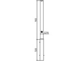 Paal 70 x 70 x 900 mm zwart DB703 wegneembaar incl. bodemhuls