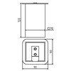 Afdekkap wegneempaal 70 x 70 mm