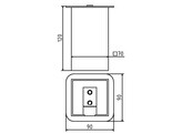 Afdekkap wegneempaal 70 x 70 mm