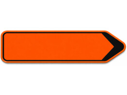 Pijlbord blanco verkeersbord SB250 1250 x 300 mm fluo oranje klasse 3