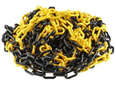 PVC ketting 25 m - 8 mm geel zwart