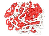 PVC ketting 25 m - 8 mm rood wit