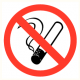 Verboden roken bordje 200 mm
