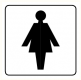 Toilet dames sticker 100 mm