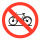 Verboden fietsen bordje 200 mm