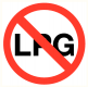 Verboden LPG bordje 200 mm
