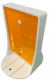 PVC separator reflector 85 x 150 mm oranje wit